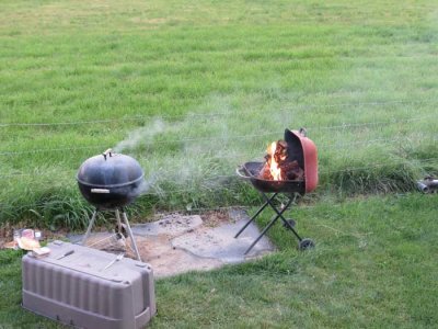 Fire's ready to cook