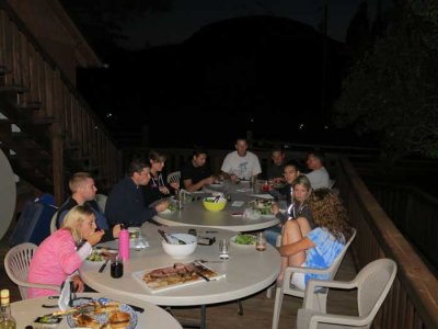 Enjoying the grub
