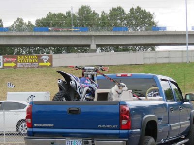 Heading to the MX track