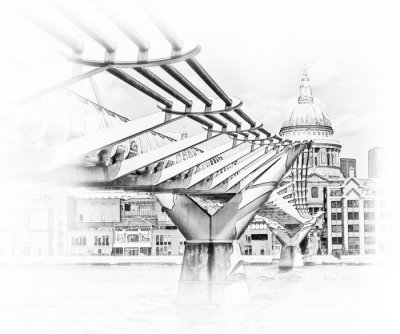 Millenium Bridge & St Paul's, London