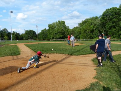 First pitch - from Grandpa!