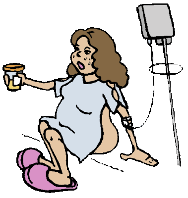 patient with cup