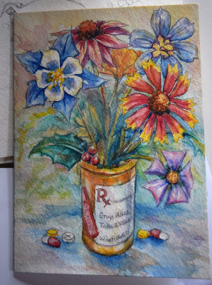 water color get well card