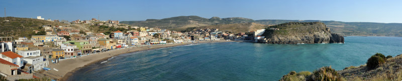 Panoramic view of the scenic cove at Bouzedjar