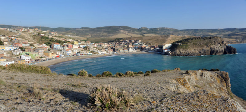 Panoramic view of the scenic cove at Bouzedjar