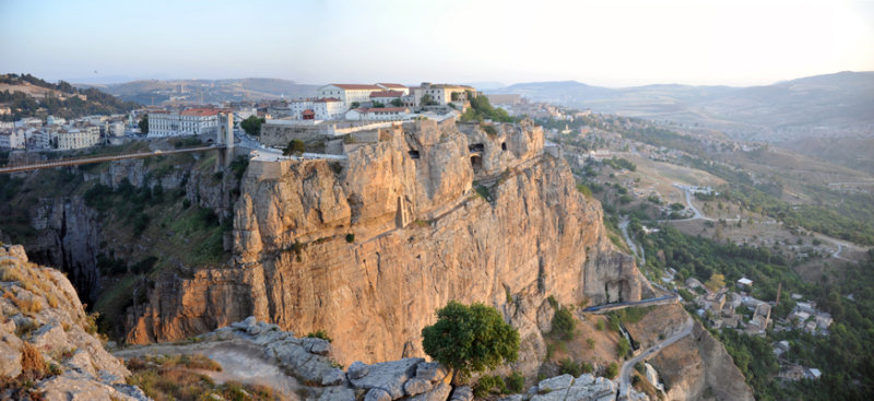 Panoramic view of the cliffs and plateau of Constantine from near the Monument to the Dead