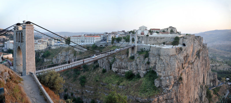 Panoramic view of the Sidi M'Cid Bridge, 160m long