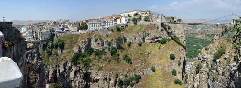Panoramic view of Constantine from the north side of the Rhumel Gorge