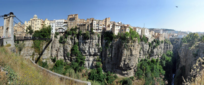 Panorama of Constantine with the Passerelle Mellah Slimane