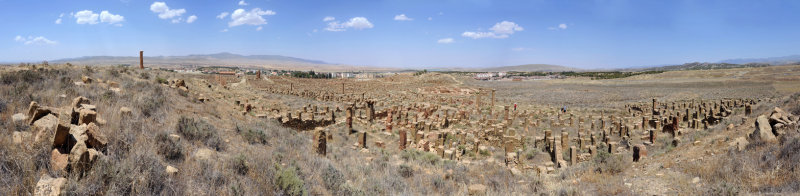 Panoramic View of the Ancient Roman City of Timgad