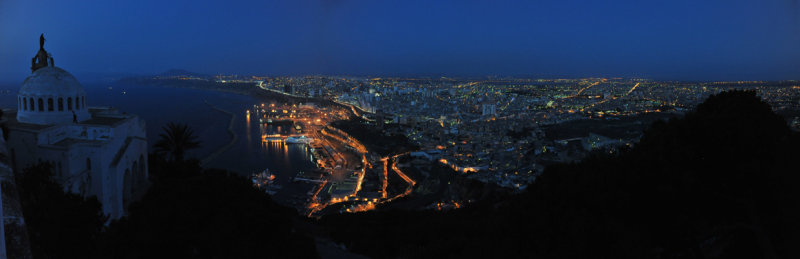 Oran at night from Jebel Murdjadjo