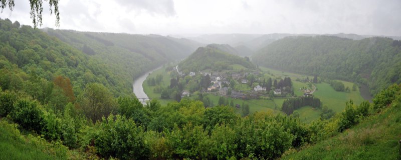 Panorama of the Semois Valley, Ardennes - Luxembourg Belge