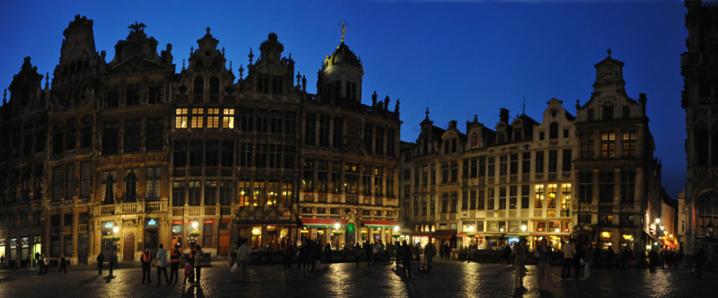 Panorama of the north end of the Grand Place, Brussels