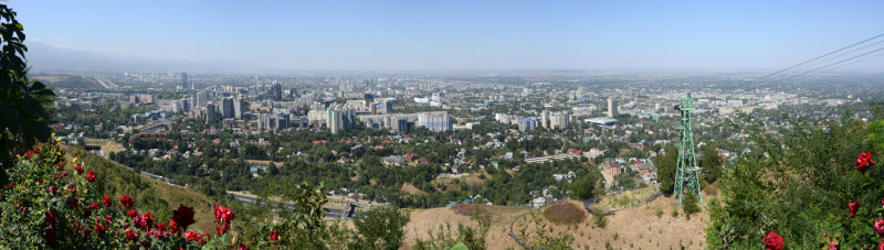 Panoramic view of Almaty from Kok-tobe