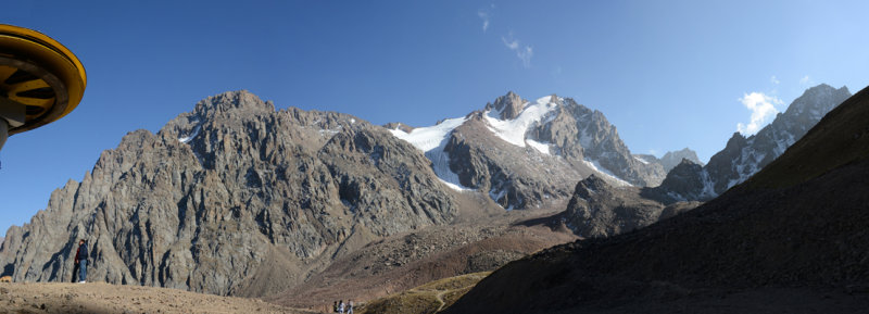 Panoramic view from the base of the Leviy Talgar Quad Chair, Shymbulak