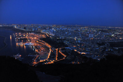 Oran at night from Jebel Murdjadjo