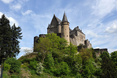 Vianden Castle was expanded until the 17th C, but later fell into ruin in the 1820s