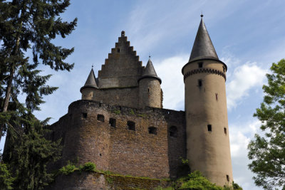 Vianden Castle was restored in segments 1962-1990