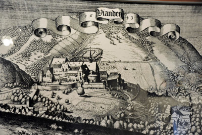 Engraving of Vianden dated 1643