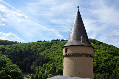 Round tower from the upper level, Vianden Castle