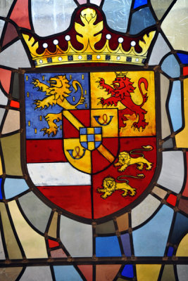 Stained glass window with coat-of-arms, Vianden Castle