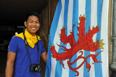 Dennis with the Ensign of Luxembourg