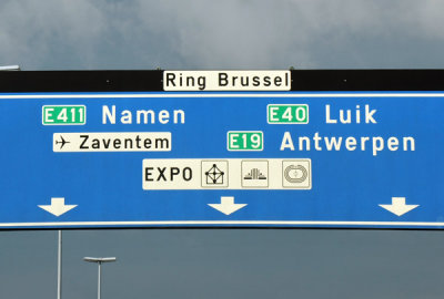 Brussels Ring leading to the Expo, site of the iconic Atomium