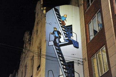 Tintin Comic Mural, Rue de lEtuve, Brussels