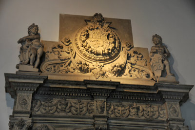 Carved stone mantlepiece, Stadhuis van Brugge