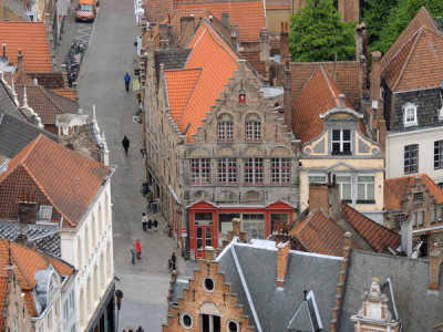 Sint-Jakobstraat and the west end of Eiermarkt, Brugge