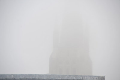 A foggy morning, not a promising start to our day in Bruges