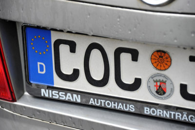 German License Plate, Cochem-Zell