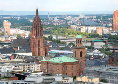 Kaiserdom and Paulskirche from Main Tower, Frankfurt