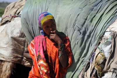 Somali woman, shy but friendly