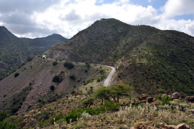 Somaliland Highway 2 climbing up towards Sheikh