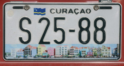 Current Curaçao license plate with the Handselskade