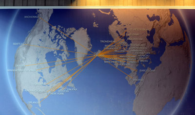 Icelandairs 2013 route structure from Keflavk