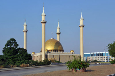 Abuja National Mosque, Nigeria, from Constitution Avenue