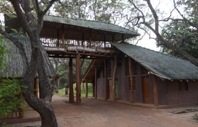 The gate to Uda Walewe National Park in southern Sri Lanka