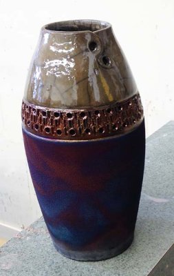 Raku Vase