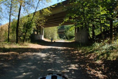 Man and dog under I-90... 8756