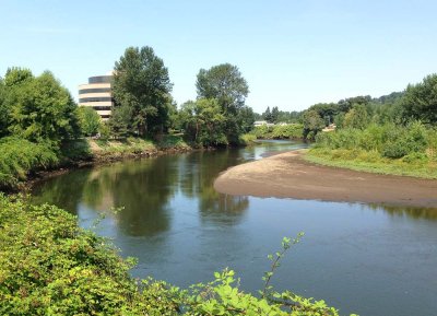 Green River and the BECU building