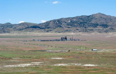 Incinerator at Aragonite, Utah, seen from the ridge south of the I-80 Aragonite Rest Area