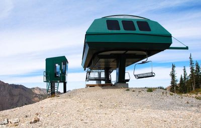 Top of the Collins ski lift at Alta, Utah