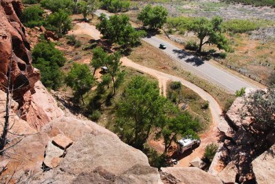 Williams Bottom Campground from above