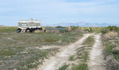 Approaching the storage trailer