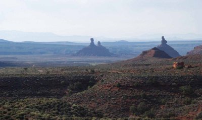 Morning haze in Valley of the Gods