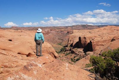 Standing above Negro Bill Canyon, in awe of the scenery