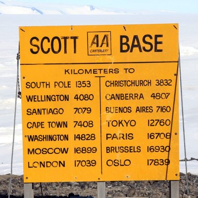 Scott Base sign