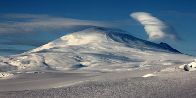 Lenticular clouds on Erebus